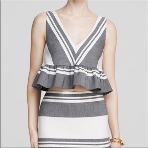 Elizabeth and James Analinne Stripe Crop Top